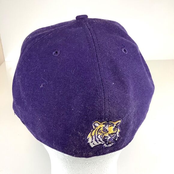 LSU Tigers New Era 59FIFTY Purple Embroidered Hat Fitted Size 7 1/2 Hat EXC! - Picture 6 of 9
